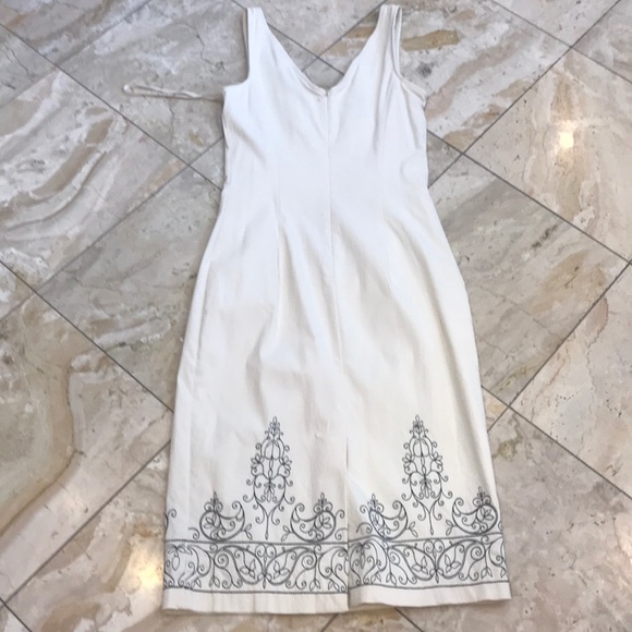 EXPRESS white cream vintage midi slip dress. - Picture 2 of 2